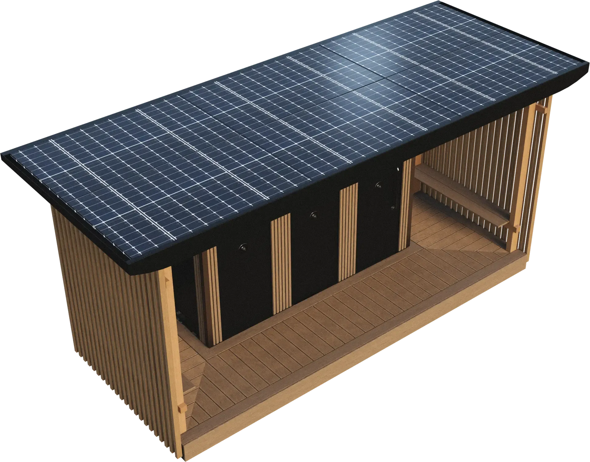 Douche de plage solaire autonome Idriade - vue de dessus